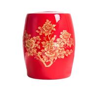 MMleYN Contenedor De Arroz De Cerámica Grande Hermético Tarro De Porcelana Con Tapa Organizador De Cocina Para Arroz, Harina, Alimentos(Red 1,5kg)