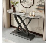 MMleYN Mesa De Consola Moderna 80cm Mesa De Entrada Súper Estrecha De Piedra Mesa De Sofá Delgada Mueble Recibidor para Pasillo(I,59"/150CM)