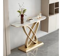 MMleYN Mesa De Consola Moderna 80cm Mesa De Entrada Súper Estrecha De Piedra Mesa De Sofá Delgada Mueble Recibidor para Pasillo(O,39.4"/100CM)
