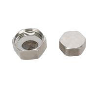 MMLFX Acero Inoxidable 1/2"; 3/4";1"; Tapón de Extremo de Rosca Hembra con Anillo de Sellado de Goma G1/2, G3/4, G1 Rosca BSP Accesorios de tubería de plomería 2 Piezas (Color : 1I2 Inch)