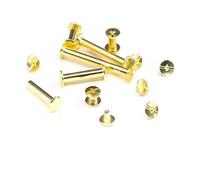 MMLFX Tornillos de latón de 5/10/25pcs 5-100 mm de latón, Tornillo de Tope de Libros de Remaches, Tornillo de Enlace de álbum de Fotos (Size : 5x25mm 10pcs)