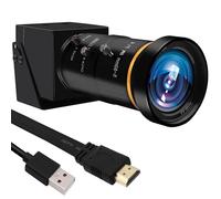 MMlove Cámara web 4K HDMI USB de 30 FPS, enfoque variable 10X, lente de zoom de 5 a 50 mm, H.265, zoom digital 2X, transmisión de PC, acercamiento y alejado, cámara web para clases de conferencias