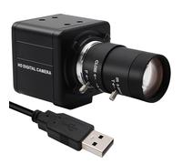 MMlove Cámara web USB de 5 MP HD de 5 a 50 mm, lente de zoom varifocal 10X, cámara con sensor CMOS OV5640 para Skype/Zoom/FaceTime/Hangouts, PC/portátil/Raspberry Pi controlador libre UVC