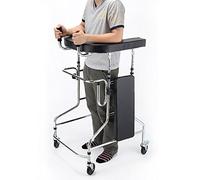 MMM El anciano plegable Walking Aid con asiento Tablero de cuatro patas Trazo de recuperación Walker Walking Aid Caminante