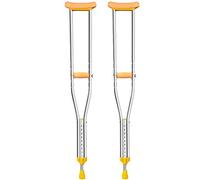 MMM@ Muletas antideslizantes telescópicas de aluminio adulto-1 par Caminante (Tamaño : L)