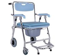MMM@ Silla multifuncional del viejo hombre/viajero/andador/antideslizante Silla de baño El freno de cuatro ruedas se puede bombear tamaño del asiento del inodoro: 57.5 * 60 * 90cm Caminante