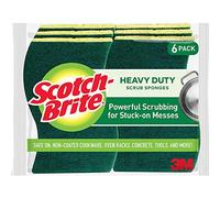 Scotch-Brite Esponjas resistentes para limpiar la cocina y el hogar, esponjas resistentes seguras para utensilios de cocina sin revestimiento, 6 esponjas de fregado