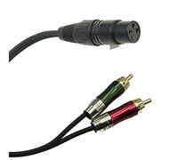 MMNNE Cable de conexión divisor en Y dual RCA macho a XLR hembra, 2 conectores RCA/Phono desequilibrados a 1 divisor XLR hembra duplicador adaptador de cable en Y (3 pies)