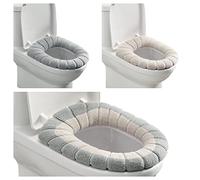 Mmnuagebleu 3pcs Cubierta de asiento de inodoro Funda lavable elástica cálida y suave