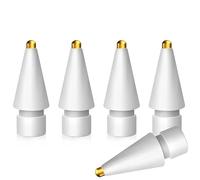 MMOBIEL 1.0mm Puntas de Lápiz de Metal Compatible con Apple Pencil 1ª y 2ª Generación - 5 Piezas de Repuesto de Puntas Metálicas - iPencil Metal Nibs Compatible con Apple Pencil - Blanco