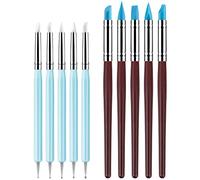 MMOBIEL 10 Herramientas para Esculpir Arcilla de Goma de Silicona - Pincel de Goma de Silicona y Herramienta para Modelar Bolas de Puntos por Manualidades de Cerámica y Manualidades de Uñas