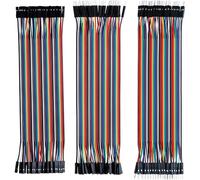 MMOBIEL 120 Piezas Kit de Cables de conexión Multicolores de Cinta con Placa de Pruebas Dupont, 40 Clavijas M/H, 40 M/M y 40 H/H Compatible con Raspberry Pi 2 3 4 Longitud 20 cm