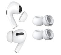 MMOBIEL 2 Pares Almohadillas de Repuesto para AirPods Pro Gen 1&2 Almohadillas de Silicona con Orificio Reductor Ruido, Caja Almacenamiento Portátil y Ajustan Al Estuche Carga - M - Blanco