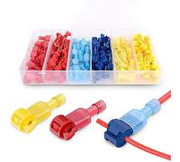 MMOBIEL 240 piezas conectores instantáneos de empalme de cable eléctrico T-Tap - Kit de surtido de terminales autopelantes sin costura de empalme rápido, aislado, pin macho