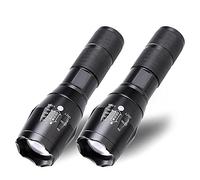 MMOBIEL 2X LED linterna táctica - 1000 lúmenes, zoomable en 5 modos, resistente al agua, linterna de supervivencia, camping, emergencia y al aire libre.