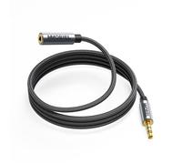 MMOBIEL 3.5mm Audio Macho a Hembra Jack Aux Cable - 4-Pole TRRS Jacks - Cable de Extensión - Función de Audio y Micrófono - Compatible con Auriculares, Audífonos, Teléfono, etc. - 1 m
