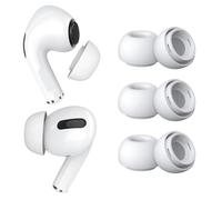 MMOBIEL 3 Pares Almohadillas de Repuesto para AirPods Pro Gen 1&2 Almohadillas de Silicona con Orificio Reductor Ruido, Caja Almacenamiento Portátil y Ajustan Al Estuche Carga - M - Blanco