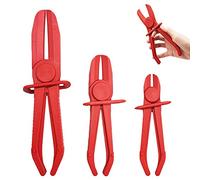 MMOBIEL 3 piezas Pinza de abrazadera para manguera, para manguera de combustible, líneas de gas, radiador, mangueras de líquido refrigerante, mangueras de freno en 3 tamaños diferentes - Rojo