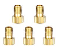 MMOBIEL 5 adaptadores de válvula Presta a Schrader para válvulas de Bicicleta y Coche para inflar neumáticos de Bicicleta