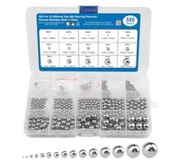 MMOBIEL 580 rodamientos de bolas de acero inoxidable cromado de 15 tamaños diferentes de 1 a 10 mm para reparación de bicicletas, monopatines, motocicletas, cajones, puertas