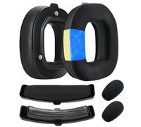 MMOBIEL A50 Gen 4 Mod Kit - Almohadillas, Diadema de Repuesto y Espuma Micrófono para Logitech G Astro A50 Gen 4 Auriculares Gel Refrigerante Almohadilla - Diadema PU Proteínico y Velour - Negro