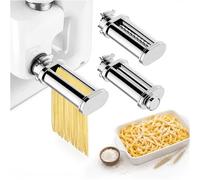 MMOBIEL Accesorio para Pasta Batidora de Pie para Bosch MUM4 & MUM5 3 pzs - Rodillo de Pasta, Cortador de Espaguetis & Cortador de Fettuccine - 8 Ajustes de Grosor - Accesorios Batidora para Bosch