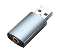 MMOBIEL Adaptador de Audio USB a Jack 3,5mm Tarjeta de Sonido Estéreo - USB-A a Jack 3,5mm TRRS Convertidor Auxiliar para Auriculares y Micrófono para Windows, Mac, PS5, PS4, Portátil, PC