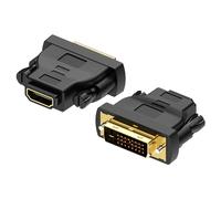 MMOBIEL Adaptador HDMI a DVI bidireccional - Conector DVI-D Dual Link a HDMI hembra - Convertidor compatible con monitor, PC, TV, videojuegos, proyector - 1080p Full HD 60Hz - Conector dorado - 2