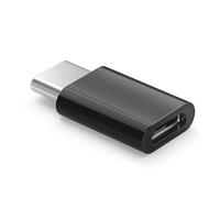MMOBIEL Adaptador USB C (Macho) a Micro USB (Hembra) para Cargar y sincronizar Dispositivos USB-C con un Cable Micro USB (Negro)