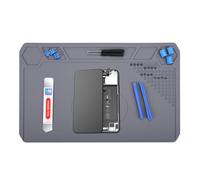 MMOBIEL Alfombrilla de Silicona para Soldar y Reparar - 35x22cm Resistente al Calor Hasta 500°C - Alfombrilla para Banco de Trabajo en Soldar y Electrónica con Aislamiento Térmico - Gris