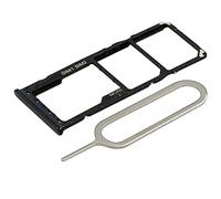 MMOBIEL Bandeja de Tarjeta Porta Dual Sim Ranura Compatible con Samsung Galaxy A12 2020 - Soporte de la Ranura SIM Incl Sim Pin - Negro