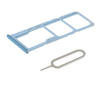 MMOBIEL Bandeja de Tarjeta Porta Dual SIM Compatible con Samsung Galaxy A51 / A71 2020 - Soporte de la Ranura - Incluye Junta de Goma y Pin - Azul