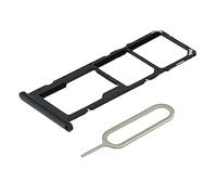 MMOBIEL Bandeja de Tarjeta Porta Dual Sim Ranura Compatible con Samsung Galaxy A02 2021 - Soporte de la Ranura SIM Incl Sim Pin - Negro