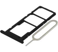 MMOBIEL Bandeja de Tarjeta Porta Dual Sim Ranura Compatible con Samsung Galaxy A02s 2021 - Soporte de la Ranura SIM Incl Sim Pin - Negro