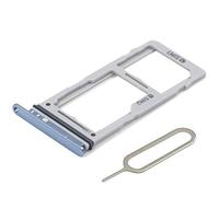 MMOBIEL Bandeja de Tarjeta Porta Dual Sim Ranura Compatible con Samsung Galaxy S10 / S10 Plus 2019 - Soporte de la Ranura SIM - Incluye Junta de Goma y Sim Pin - Azul