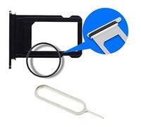 MMOBIEL Bandeja de Tarjeta Porta SIM Compatible con iPhone 7 2016 - Soporte de la Ranura - Incluye Junta de Goma y Pin - Negro