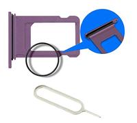 MMOBIEL Bandeja de Tarjeta Porta Sim Ranura Compatible con iPhone 11 2019 - Soporte de la Ranura SIM Incl Sim Pin - Púrpura