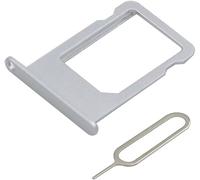 MMOBIEL Bandeja de Tarjeta Porta Sim Ranura Compatible con iPhone 5S/SE 2016 - Soporte de la Ranura SIM Incl Sim Pin - Plata