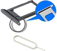 MMOBIEL Bandeja de Tarjeta Porta Sim Ranura Compatible con iPhone XS MAX - 6.5 Inch - 2018 - Soporte de la Ranura SIM - Incluye Junta de Goma y Sim Pin - Gris