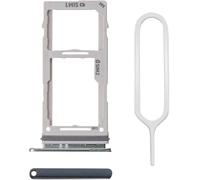 MMOBIEL Bandeja Doble de Repuesto para Tarjeta SIM Compatible con Samsung Galaxy S10/S10 Plus 2019, Incluye Sello de Goma y Pin SIM, Soporte para Tarjeta SIM, Color Negro