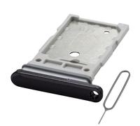 MMOBIEL Bandeja Dual Tarjeta SIM Compatible con Samsung Galaxy S23/S23 Plus - Dual SIM - Recambio Soporte Bandeja Tarjeta SIM - Incluye Herramienta de Extracción SIM y Anillo Goma Impermeable - Negro