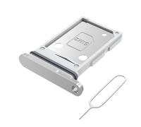 MMOBIEL Bandeja Dual Tarjeta SIM Compatible con Samsung Galaxy S25 Edge - Recambio Soporte Bandeja Tarjeta SIM - Incluye Herramienta de Extracción y Anillo Goma Impermeable - Plata