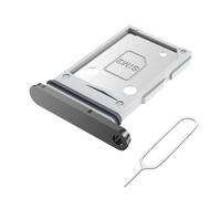 MMOBIEL Bandeja Dual Tarjeta SIM Compatible con Samsung Galaxy S25 Edge - Recambio Soporte Bandeja Tarjeta SIM - Incluye Herramienta de Extracción y Anillo Goma Impermeable - Negro