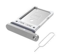 MMOBIEL Bandeja Dual Tarjeta SIM Compatible con Samsung Galaxy S25 Ultra - Recambio Soporte Bandeja Tarjeta SIM - Incluye Herramienta de Extracción y Anillo Goma Impermeable - Plata