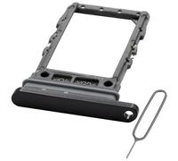 MMOBIEL Bandeja Tarjeta SIM Compatible con Samsung Galaxy Z Flip6 - Recambio Soporte Tarjeta SIM Ranura - Incluye Herramienta de Extracción SIM y Anillo de Goma Impermeable - Negro