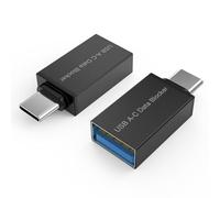 MMOBIEL Bloqueador de Datos USB-C [2 Pack] Difensore da USB-A a USB-C - Protección Contro il Juice Jacking - Adaptador para Cargar Solamente, Carga Segura - Denegación de Hacking - Negro