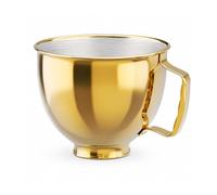 MMOBIEL Bol de Acero Inox. 4.3, 4.7/4.8L para KitchenAid Batidora Amasadora con Cabezal Inclinable Serie Artisan & Classic Recambio de Batidora de Cabezal Inclinable - Apto Lavavajillas - Oro