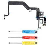 MMOBIEL Botón de Encendido/Control de Volumen Compatible con iPhone 12/12 Pro - Power On Off Button Cable Flex - Incl. Interruptor de Silencio y Destornilladores