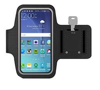 MMOBIEL Brazalete/Pulsera Deportiva Compatible con Samsung Galaxy S7 Edge / S7 / S6 Edge / S6 / S5 / S4-5.5 Pulgadas (Negra) Neopreno Ultra Ligero Tira reflejante