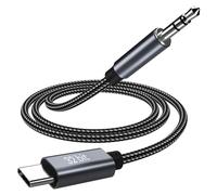 MMOBIEL Cable Audio Aux USB-C a 3.5mm Jack 32 bit Tipo-C a Auxiliar Auriculares Macho Stéreo Cable de Coche - Compatible con iPhone 17 16 15 Series, iPad Pro, Samsung Galaxy S25 S24 S23 S22 etc. - 1m